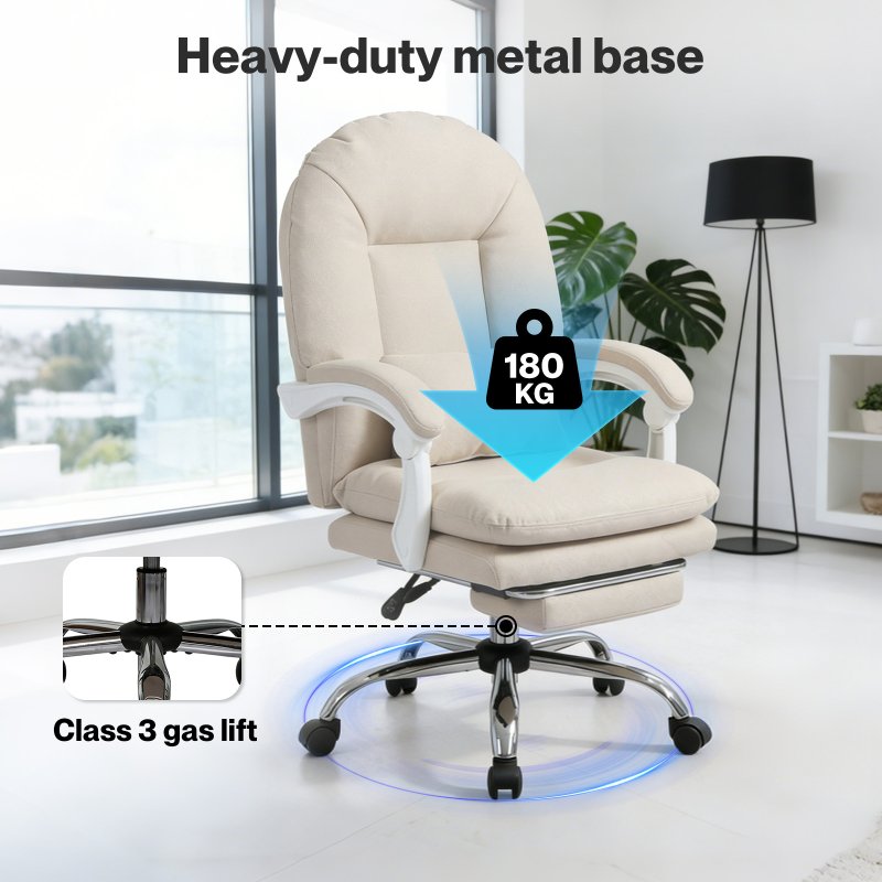 Levede Office Chair Ergonomic Executive Chair Heavy Duty 155??Reclining Leather