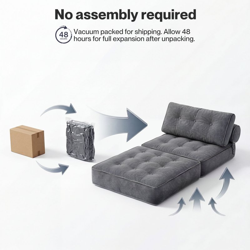 Levede Sofa Bed Convertible Boneless Floor Mattress Single Lightweight Portable