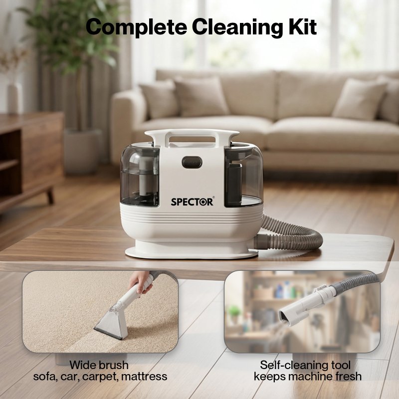 Spector Cleaner Machine, 500W, White