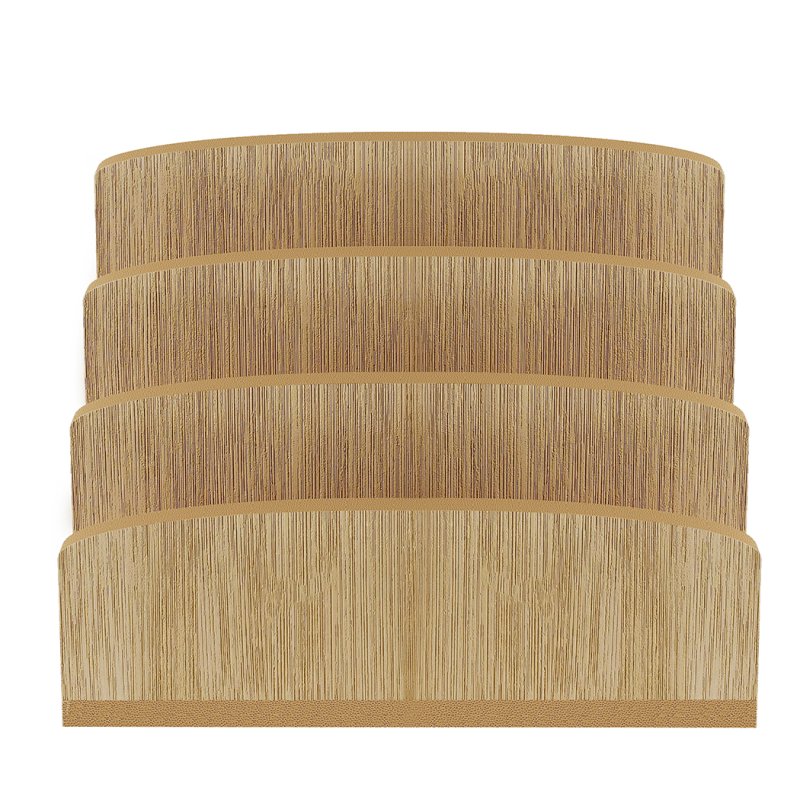Toque 4-Slot Bamboo Letter File Rack Desktop Document Organizer Mail Sorter