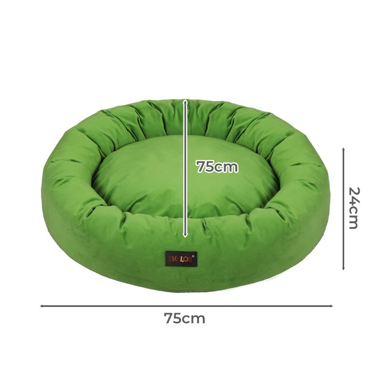 Skylos Dog Bed Donut Soft Large Cat Beds For Calming Pet Anti Anxiety Washable M