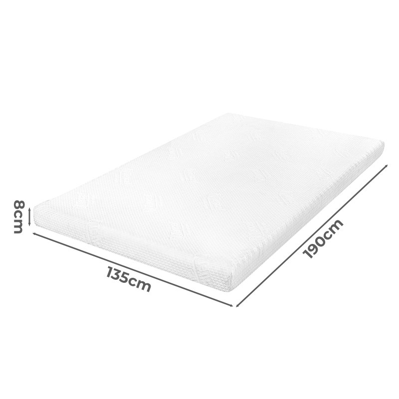 Memory Foam Mattress Topper Double Bamboo Cooling Gel Support Comfort Balanced