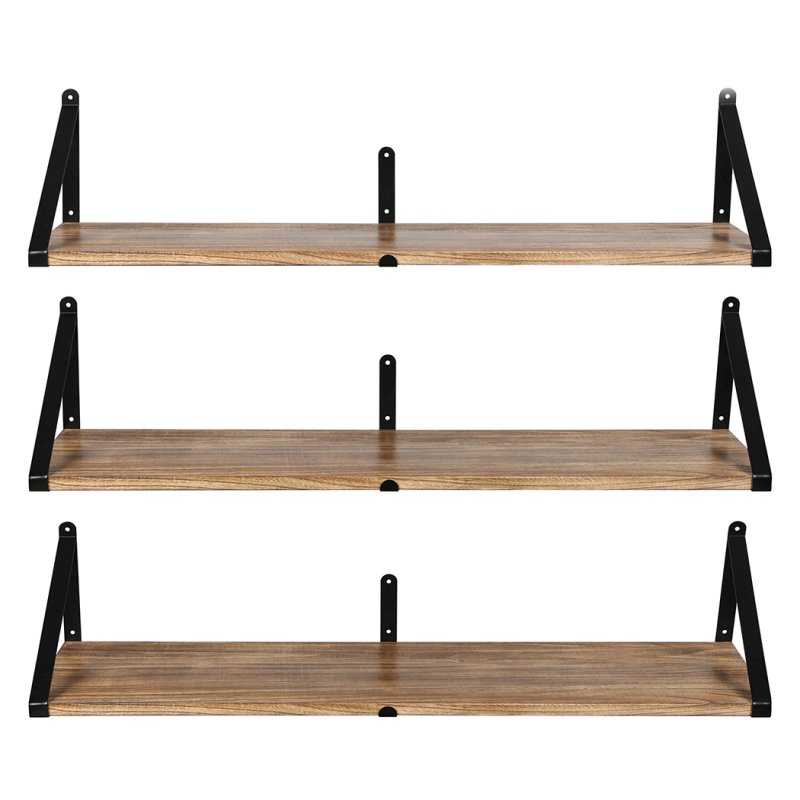 Levede Floating Shelves Wall Mounted Book Shelves for Wall Set of 3 Natural