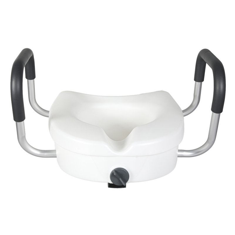 Levede Raised Toilet Seat 12cm Riser with Adjustable Arms for Elderly Disabled