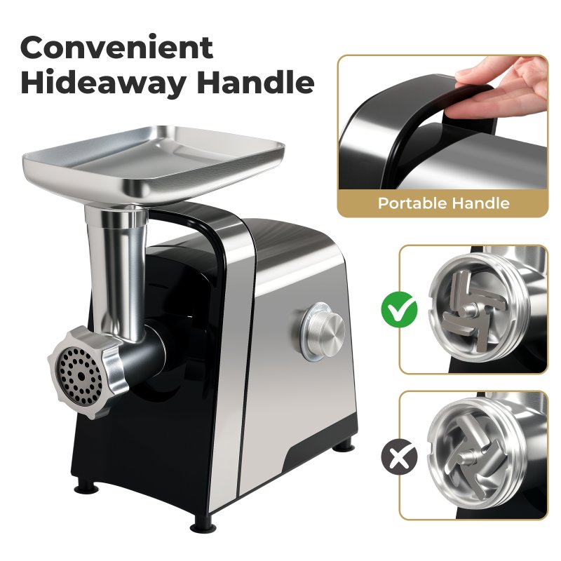 Spector 3-in-1 Electric Meat Grinder Mincer 2800W Sausage Filler Kibbe Maker