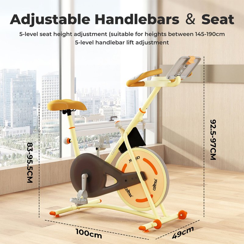Centra Magnetic Exercise Bike Spin Bicycle Cycling Bluetooth APP Interactive Gym