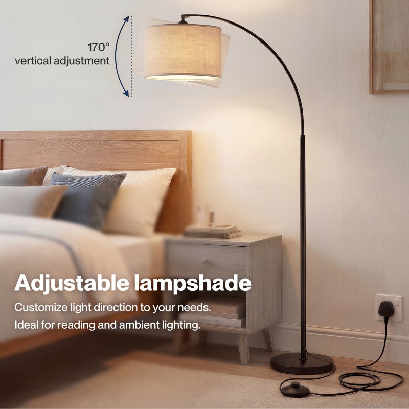 Emitto Standard Floor Lamp Dimmable Standing Lamp Smart Control Adjustable Timer