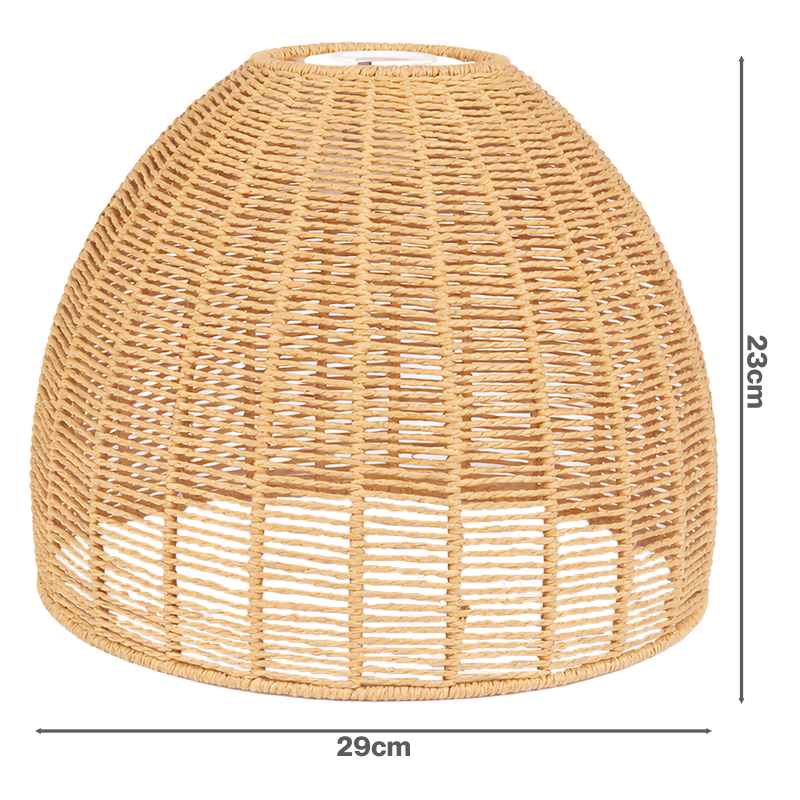 Emitto Ceiling Light Shade Pendant Woven Lampshade Natural Lightshade Easy Fit