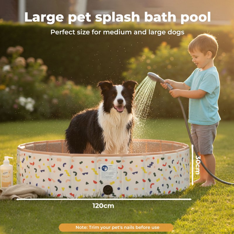 Skylos Dog Swimming Pool Foldable Pet Bath Non-Slip Portable Indoor Outdoor