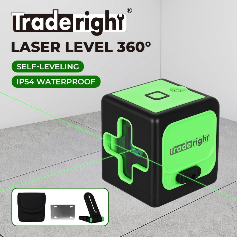 Traderight Green Laser Level Self Leveling Green Light IP54 Water Resistant