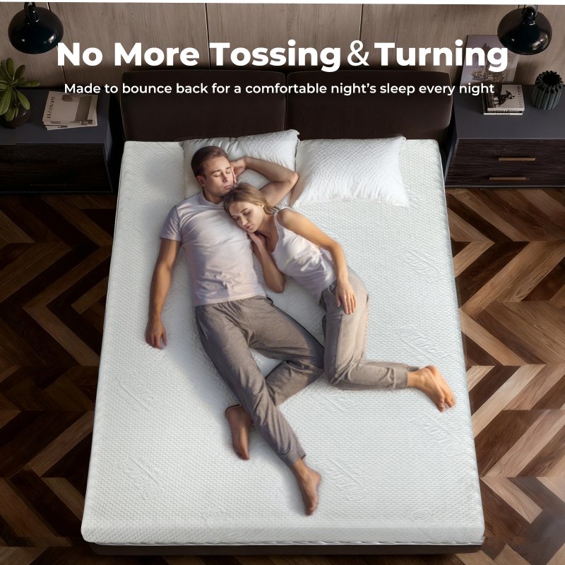 Memory Foam Mattress Topper Double Bamboo Cooling Gel Support Comfort Balanced