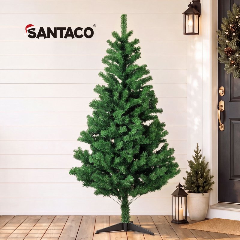 Santaco Christmas Tree 180Cm Artificial Xmas Spruce 483 PVC Stand Indoor Green