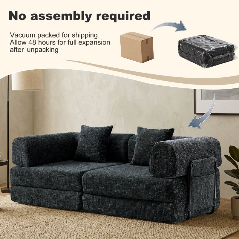 Levede Modular Sofa Bed 3 Seater Convertible Couch Oversize Folding Floor Bed