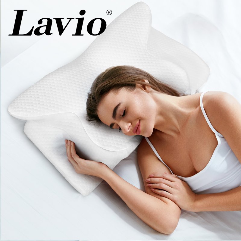 Lavio Orthopedic Memory Foam Butterfly Pillow Ergonomic Neck Shoulder Support