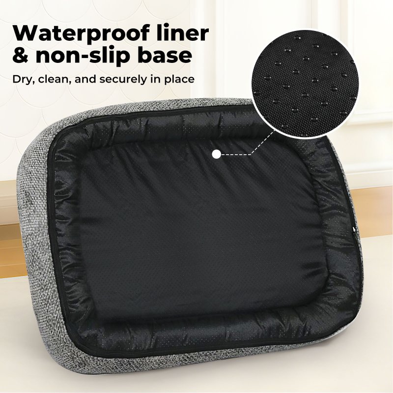 Skylos Pet Bed Washable Plush Orthopedic Soft Non Slip Mat Indoor Pet Cushion S
