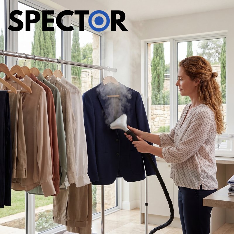 Spector Upright Garment Clothes Steamer 3.3L Vertical Standing Steamer 4 Levels