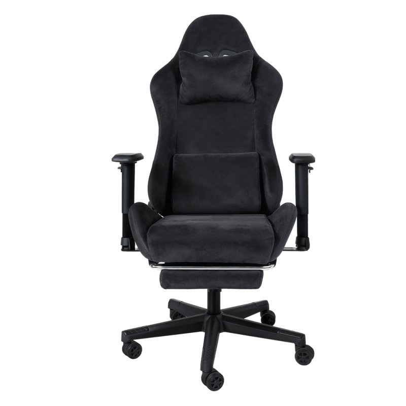 Levede Office Desk Chair Gaming Recliner Adjustable Height with Footrest Black