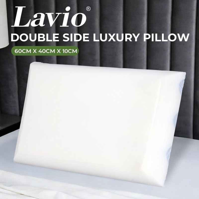 Lavio Luxury Pillow Firm Side Support Memory Foam with Soft Side Foam Reversible