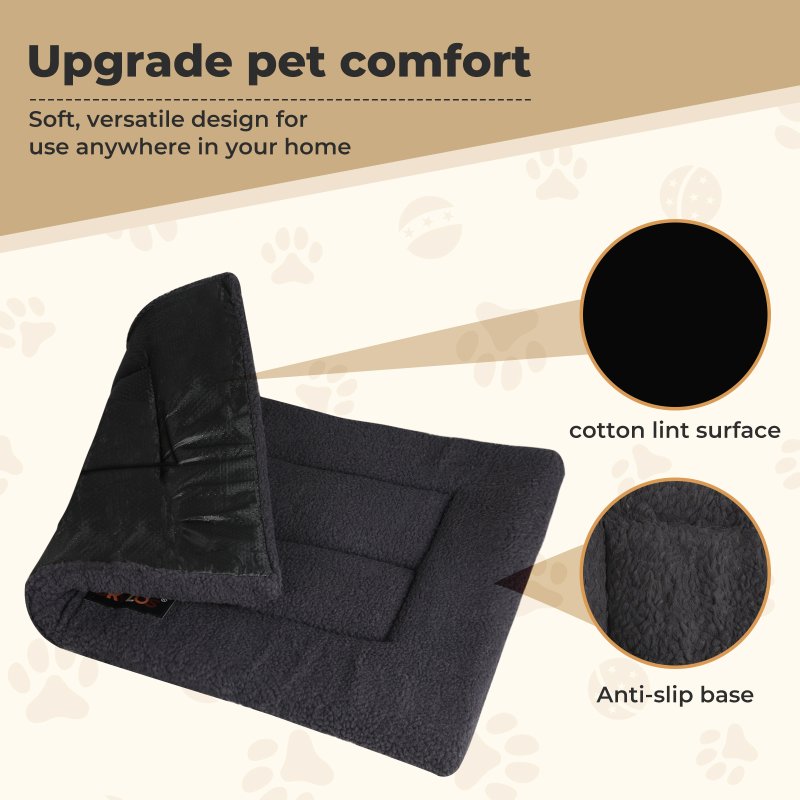 SKYLOS Dog Bed Mattress Soft Plush Cat Bed Non Slip Pet Kennel Crate Mat 61x46cm