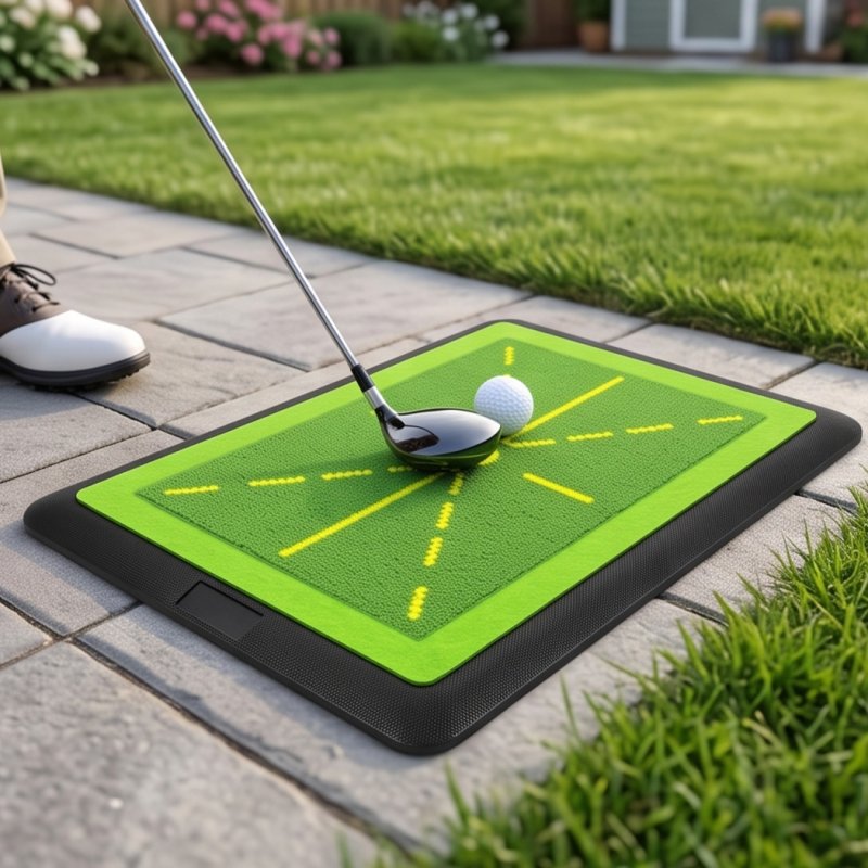 Centra Golf Mat Swing Path Feedback Anti Slip Rubber Base Indoor Practice Green
