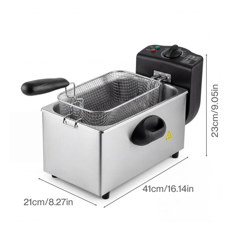 Spector Deep Fat Fryer 3L Electrical Stainless Steel Removable Frying Basket