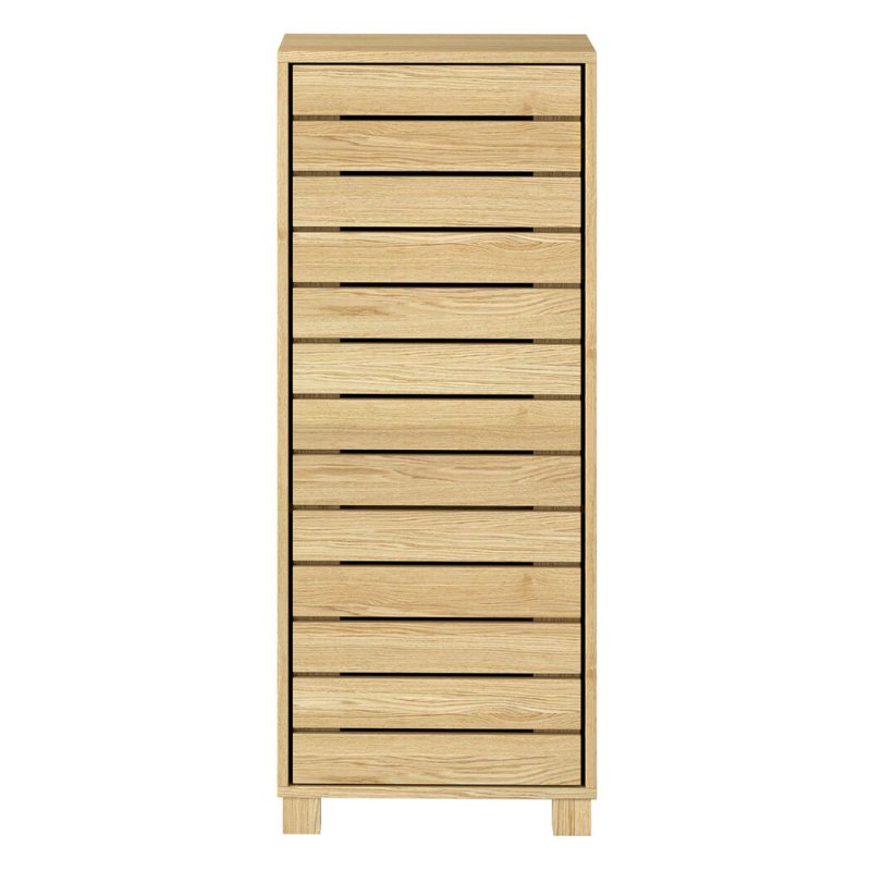 Levede Floor Bathroom Storage Cabinet Handleless Wood Floor Shelf Unit Cupboard