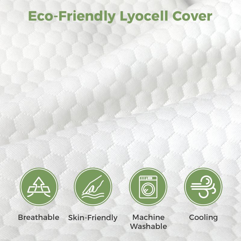 Lavio Contour Pillow Memory Foam for Neck Support Pressure Relief Hypoallergenic