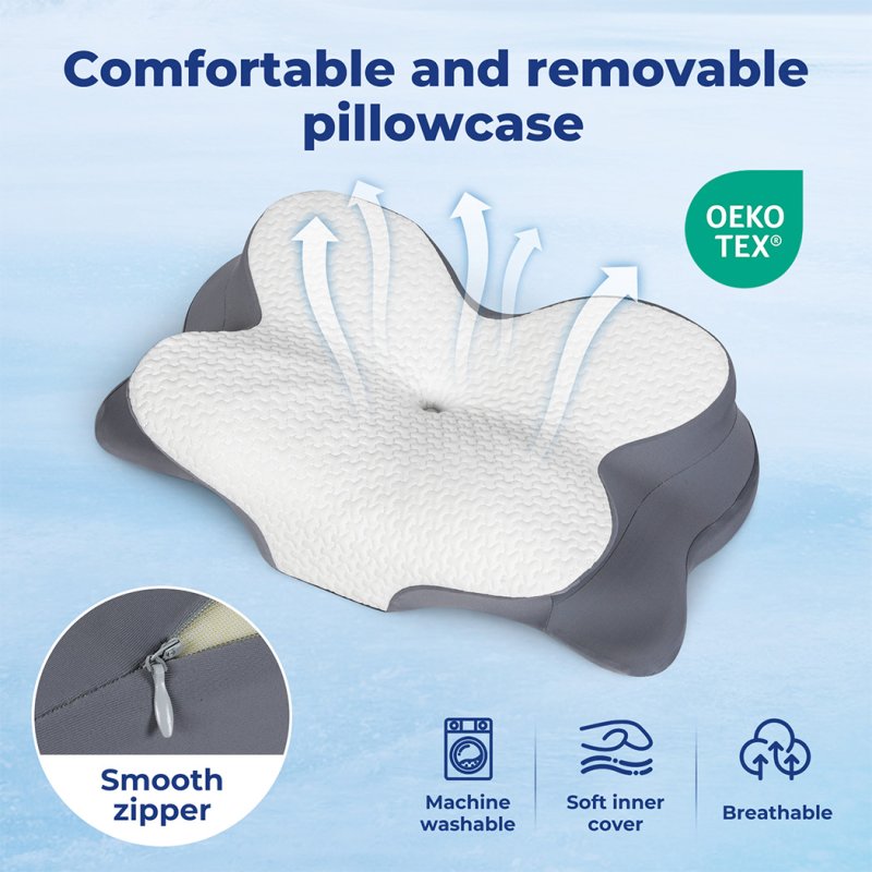 Lavio Memory Foam Cervical Pillow Neck Shoulder Arm Back Support Pain Relief