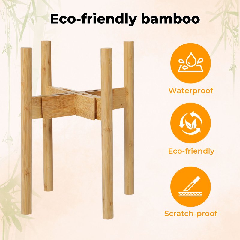 Levede Bamboo Adjustable Plant Stand Indoor Outdoor Modern Display Stand Rack