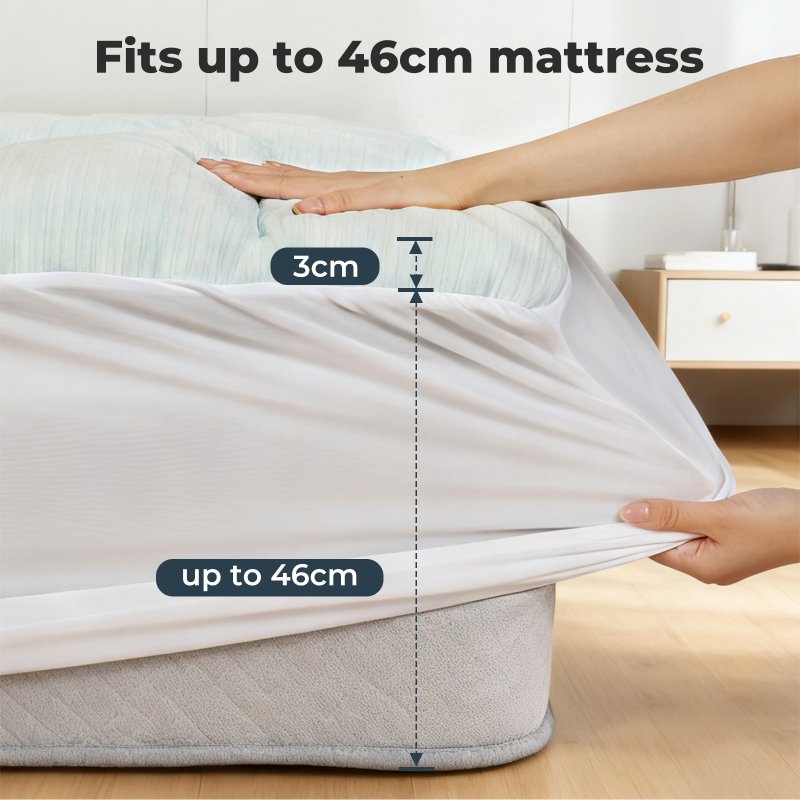 Lavio Mattress Topper Pillowtop Memory Foam Bamboo Cover Bed Protector Single