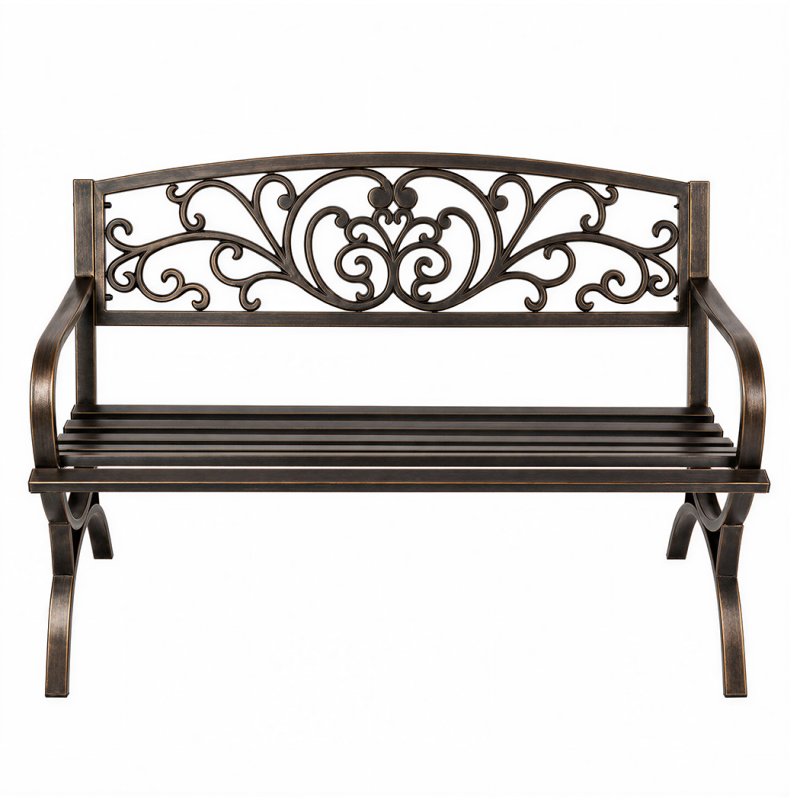 Levede Garden Bench,Butterfly Cast Iron Outdoor Bench,300kg Metal,Bronze