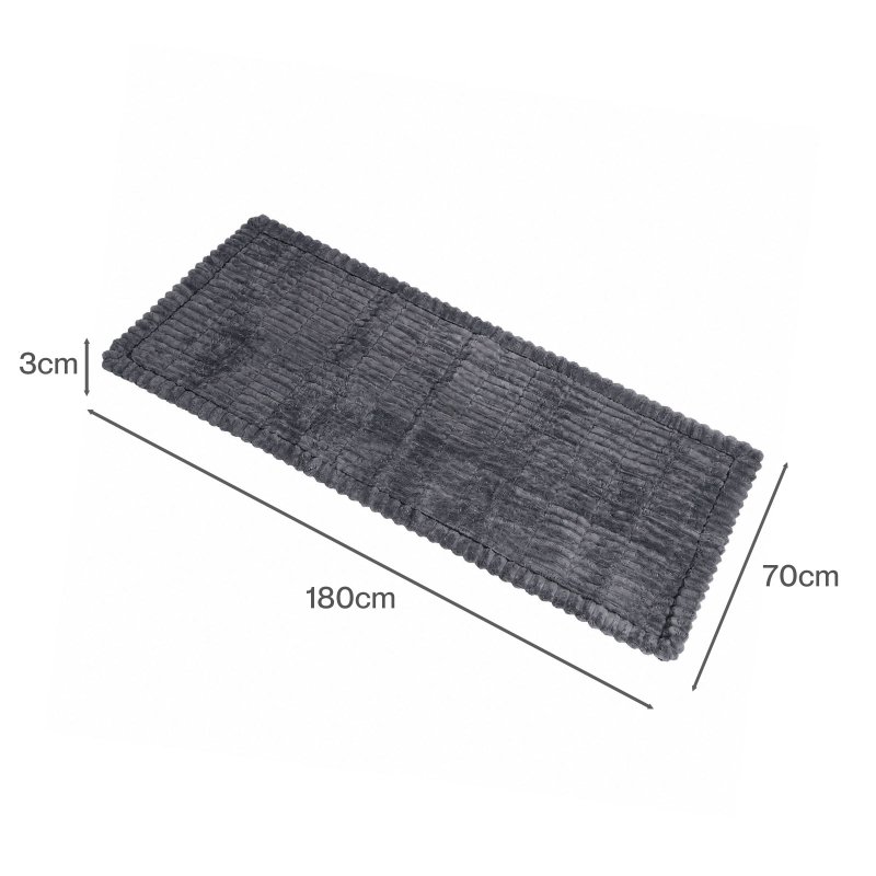 Marlow Corduroy Sofa Cover Pet Friendly Non Slip Washable 70 x 180cm Deep Grey