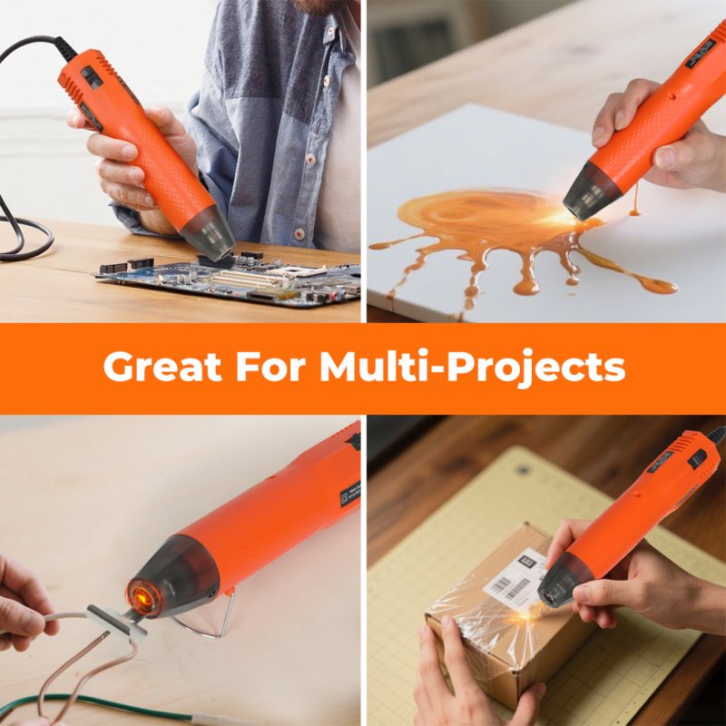 Traderight Hot Air Gun Portable Mini Heat Gun for DIY Crafts Shrink Wrapping