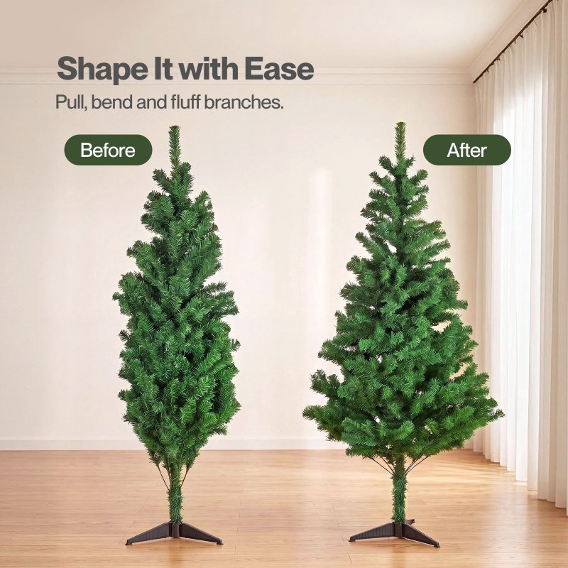 Santaco Christmas Tree 180Cm Artificial Xmas Spruce 483 PVC Stand Indoor Green