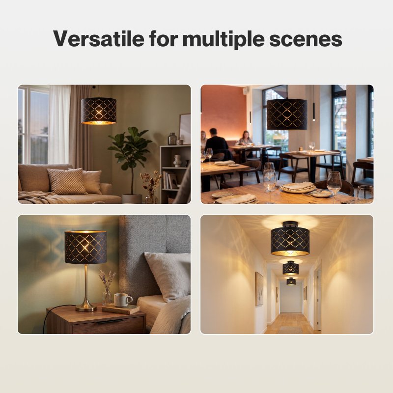 Emitto Ceiling Light Shade Pendant Drum Lampshade Lightshade Living Room Lamp