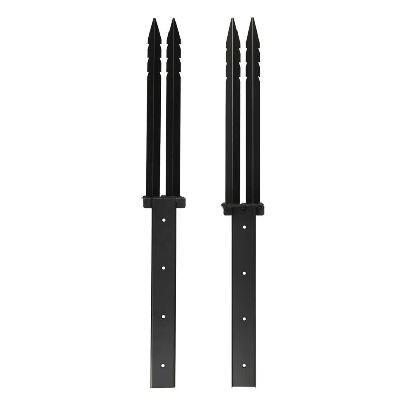 Traderight Fence Post Repair Stakes Kit Powder-Coated Metal Garden Fence Support