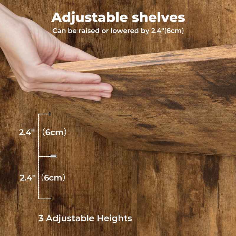 Levede Slim Bookcase Tall Bookshelf 6 Tier Adjustable Shelf Living Room Walnut