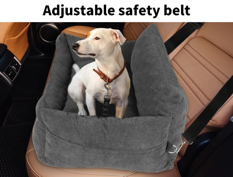 Skylos Pet Car Booster Seat Dog Protector Portable Bed Removable Dark Grey M