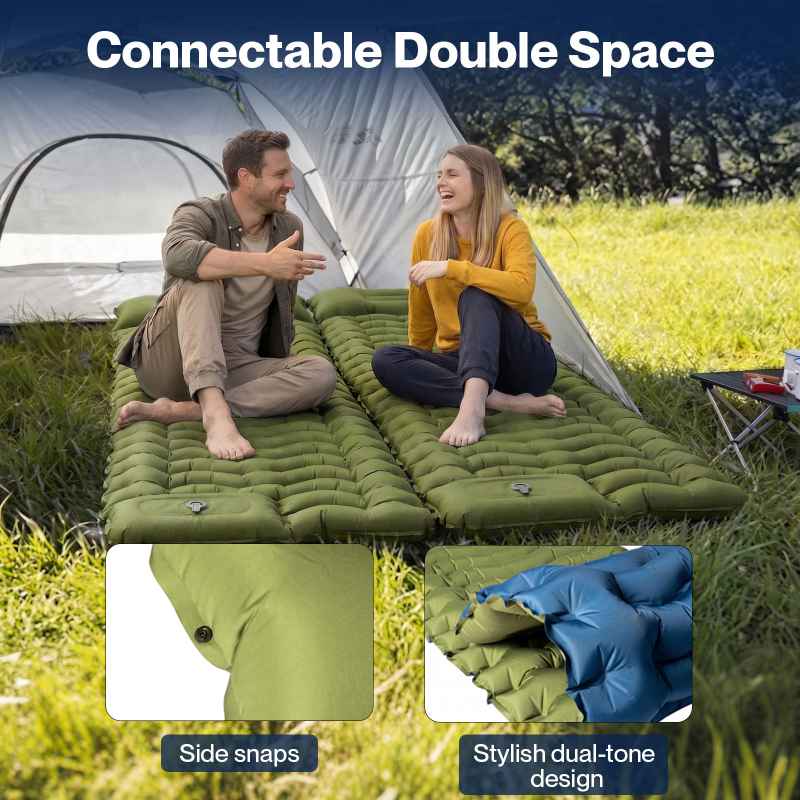Mountview Camping Sleeping Pad Ultralight Inflatable Mat Built In Pump Packable