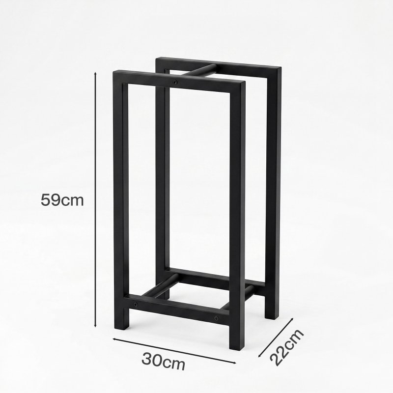 Levede Firewood Rack Metal Outdoor Storage Log Holder Fireplace 30 x 22 x 59cm
