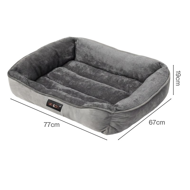 Skylos Orthopedic Dog Bed Large Soft Arctic Velvet Pet Bed Mattress Anti-Slip