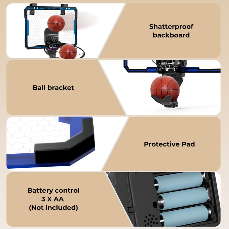 Dekko Basketball Hoop Automatic Scoring for Kids With 4 Balls