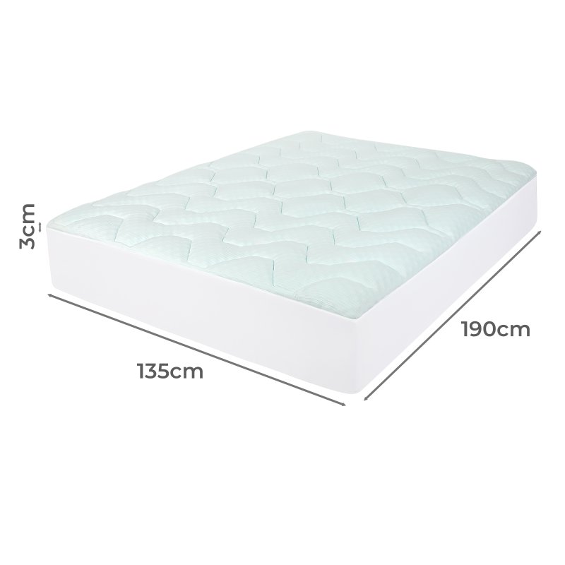 Lavio Mattress Topper Pillowtop Memory Foam Bamboo Cover Bed Protector Double