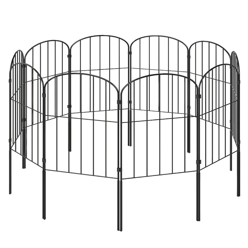 Levede 10 Pack Animal Barrier Metal Decorative Garden Fence Outdoor Pet Border