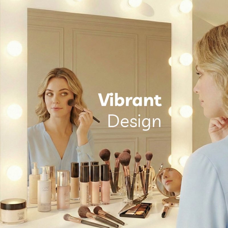 Levede Vanity Makeup Dressing Table White with Led Light Mirror Drawer PU Stool