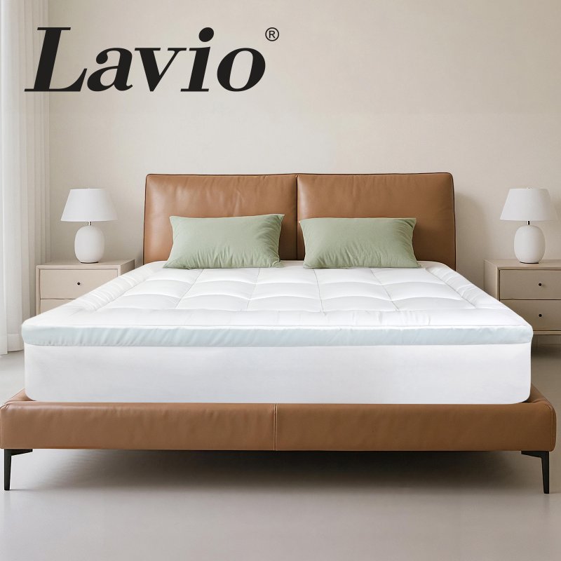 Lavio Quilted Mattress Protector Double Extra Deep Memory Foam Fitted Bed Cover
