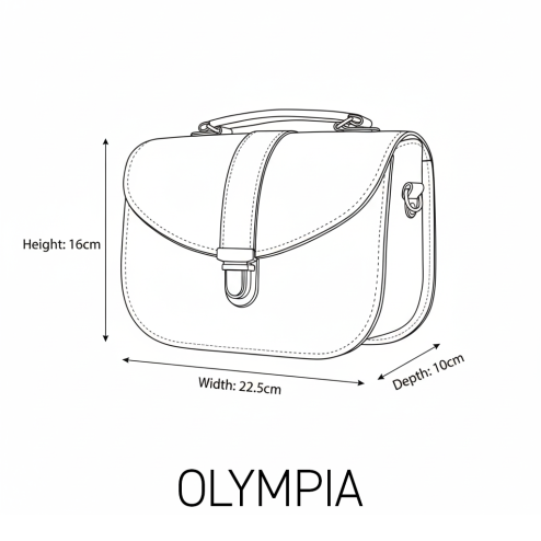 Olympia Handmade Leather Bag - Black