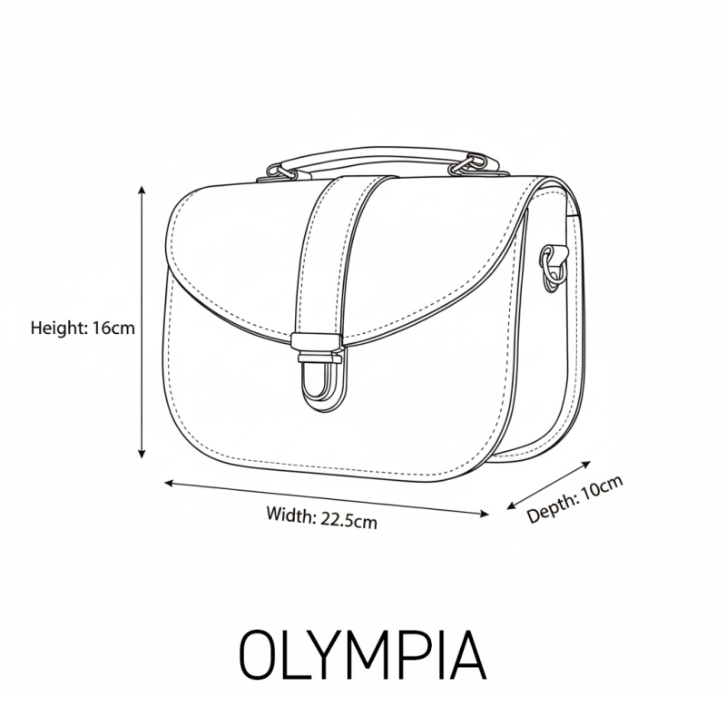 Olympia Handmade Leather Bag - Black