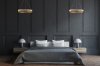 Pendant LED Lamp TOOLIGHT APP1189-CP 40cm Gold Metal Plastic 32W