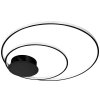 Ceiling LED Lamp Chandelier TOOLIGHT APP802-C Black + Remote Control Ring 2-light points 110 W 60x60Cm